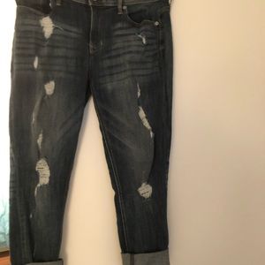 Distressed Express stretch skinny jeans!